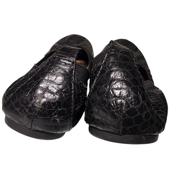 Sam Edelman Snakeskin Leather Cayla Ballet Flats Black Size 6.5 - Picture 3 of 7